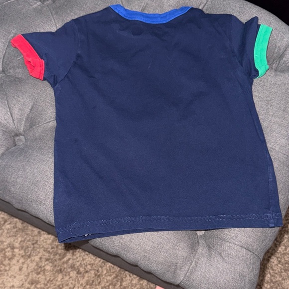 Polo by Ralph Lauren Kids Navy Shirt with Colorful Sleeves - Picture 2 of 3